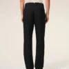 Pantaloni dritti in lana nera Pantaloni dritti in lana nera