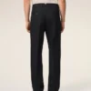 Pantaloni dritti in lana nera Pantaloni dritti in lana nera