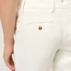 Pantaloni dritti in misto lino bianco Pantaloni dritti in misto lino bianco