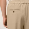 Pantaloni in lana beige con elastico in vita Pantaloni in lana beige con elastico in vita