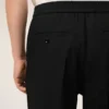Pantaloni in lana nera con elastico in vita Pantaloni in lana nera con elastico in vita