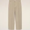 Pantaloni larghi in cotone beige Pantaloni larghi in cotone beige
