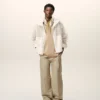 Pantaloni larghi in cotone beige Pantaloni larghi in cotone beige