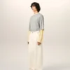 Pantaloni larghi in cotone bianco Pantaloni larghi in cotone bianco