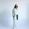Pantaloni larghi in cotone bianco Pantaloni larghi in cotone bianco