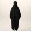 Parka lungo in nylon nero Parka lungo in nylon nero