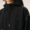 Parka lungo in nylon nero Parka lungo in nylon nero