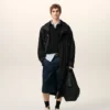 Parka lungo in nylon nero Parka lungo in nylon nero