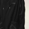 Parka lungo in nylon nero Parka lungo in nylon nero