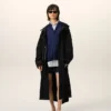 Parka lungo in nylon nero Parka lungo in nylon nero
