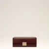 Pochette Mimi in pelle liscia bordeaux