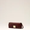 Pochette Mimi in pelle liscia bordeaux