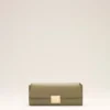 Pochette Mimi in pelle liscia verde Pochette Mimi in pelle liscia verde
