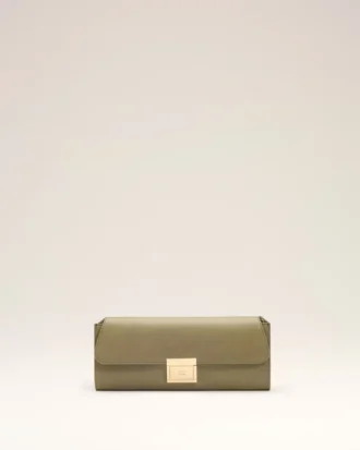 Pochette Mimi in pelle liscia verde