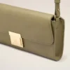 Pochette Mimi in pelle liscia verde Pochette Mimi in pelle liscia verde