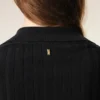 Polo a maniche corte in maglia nera Polo a maniche corte in maglia nera