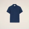 Polo Ami de Coeur in cotone blu a maniche corte Polo Ami de Coeur in cotone blu a maniche corte