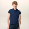 Polo Ami de Coeur in cotone blu a maniche corte Polo Ami de Coeur in cotone blu a maniche corte