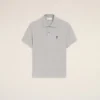 Polo Ami de Coeur in cotone grigio a contrasto Polo Ami de Coeur in cotone grigio a contrasto