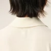 Polo con toppa in maglia di cotone bianco Ami de Coeur