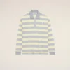 Polo in cotone a righe grigie e gialle Polo in cotone a righe grigie e gialle