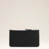 Portacarte con cerniera Ami de Coeur in pelle di vacchetta nera Portacarte con cerniera Ami de Coeur in pelle di vacchetta nera