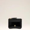 Portacarte con cerniera Paris Paris in pelle di vacchetta nera Portacarte con cerniera Paris Paris in pelle di vacchetta nera