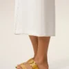 Sandali con fibbia in pelle di vacchetta gialla