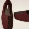 Scarpe basse bicolori in pelle bordeaux Scarpe basse bicolori in pelle bordeaux