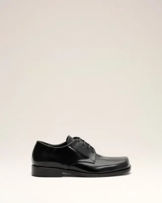 Scarpe derby in pelle di vacchetta nera