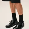 Scarpe derby in pelle di vacchetta nera Scarpe derby in pelle di vacchetta nera
