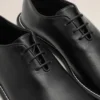 Scarpe Derby Midi in pelle di vacchetta nera Scarpe Derby Midi in pelle di vacchetta nera