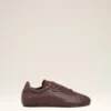 Sneakers basse in pelle liscia bordeaux