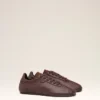 Sneakers basse in pelle liscia bordeaux