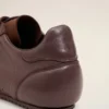 Sneakers basse in pelle liscia bordeaux