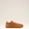 Sneakers morbide in nylon marroni