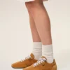 Sneakers morbide in nylon marroni
