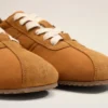 Sneakers morbide in nylon marroni