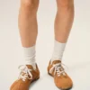 Sneakers morbide in nylon marroni