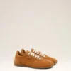 Sneakers morbide in nylon marroni