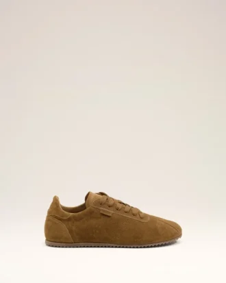 Sneakers morbide in pelle di vacchetta marrone