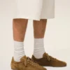 Sneakers morbide in pelle di vacchetta marrone Sneakers morbide in pelle di vacchetta marrone