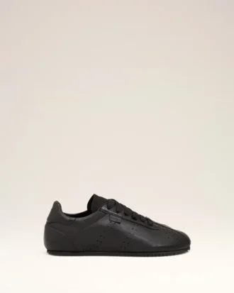 Sneakers morbide in pelle di vacchetta nera
