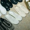 Sneakers morbide in pelle di vacchetta nera Sneakers morbide in pelle di vacchetta nera