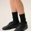 Sneakers morbide in pelle di vacchetta nera Sneakers morbide in pelle di vacchetta nera