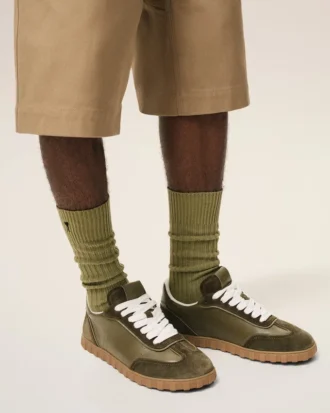 Sneakers Step in pelle di vacchetta verde