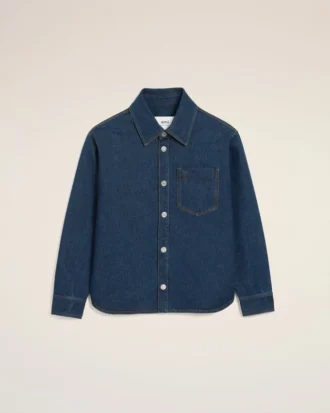 Sovracamicia Ami de Coeur in cotone blu