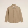 Sovracamicia Ami de Coeur in maglia di cotone beige
