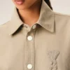 Sovracamicia Ami de Coeur in maglia di cotone beige