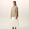 Sovracamicia Ami de Coeur in maglia di cotone beige